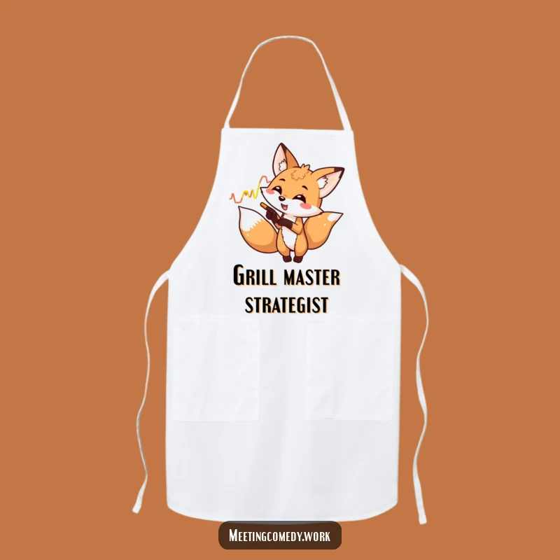 Funny Fox Graph Apron - Kitchen Data & Hilarious Style