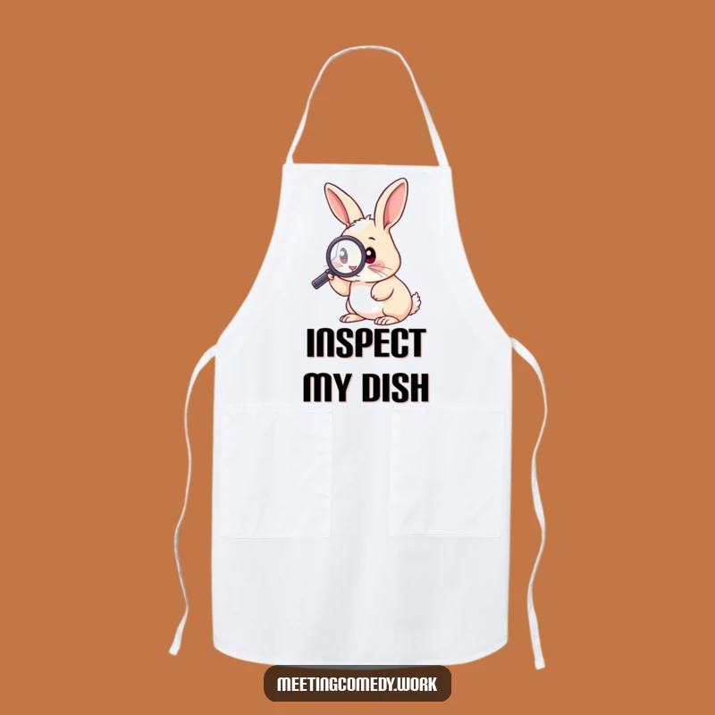 Funny Rabbit Investigator Apron: Cook with Curiosity, Hilarious Kitchen Gift