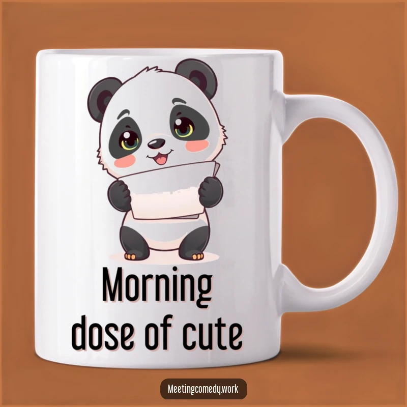 Funny Panda Papers Mug: A Whimsical Gift for Organized Friends Who Love Cute Animals!