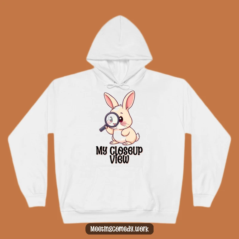 Funny Rabbit Investigator Hoodie: Cozy Curiosity, Detailed Search, Hilarious Gift