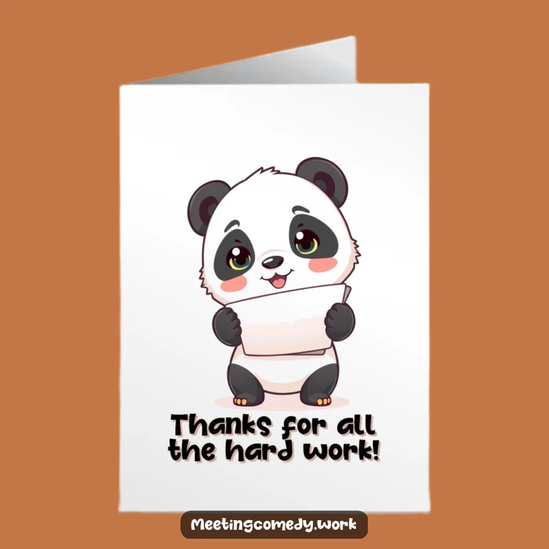 Adorable Free Printable Thank You Card: Panda Cub Presents Thanks