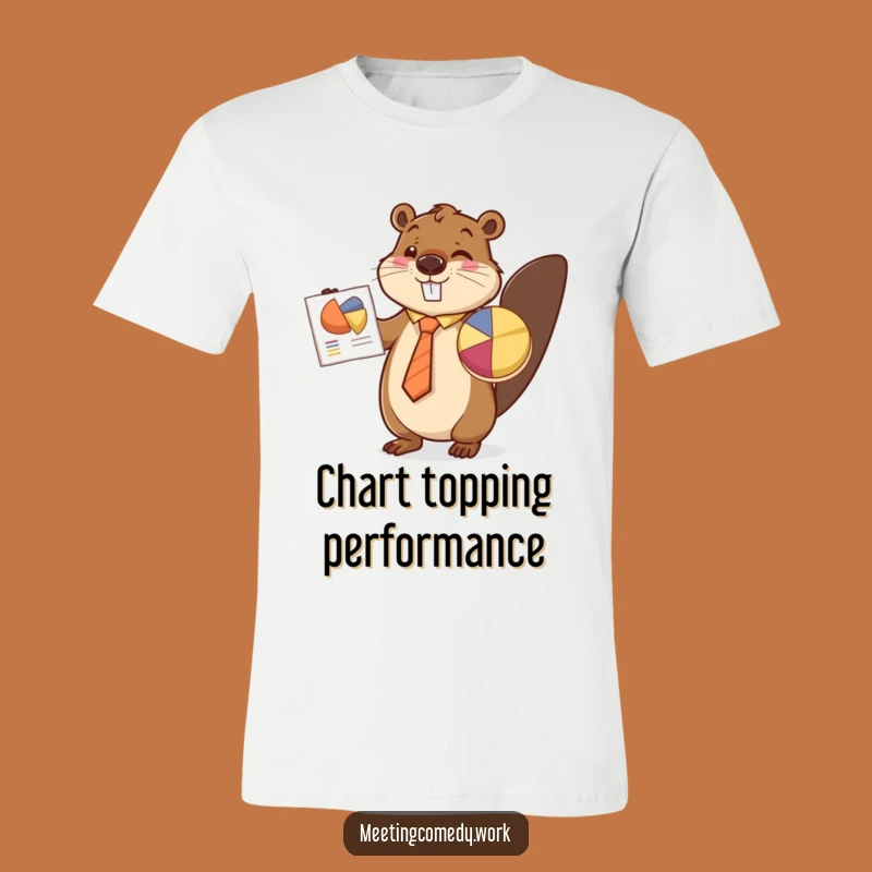 Funny Beaver Pie Chart T-Shirt - Hilarious Business Presentation Tee