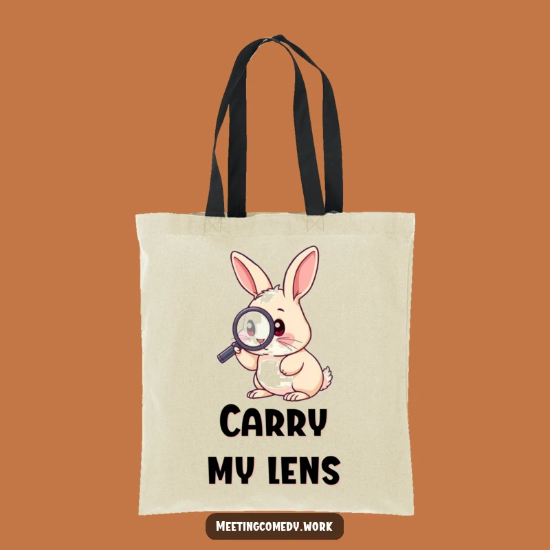 Funny Rabbit Investigator Tote Bag: Carry Your Discoveries, Hilarious Gift