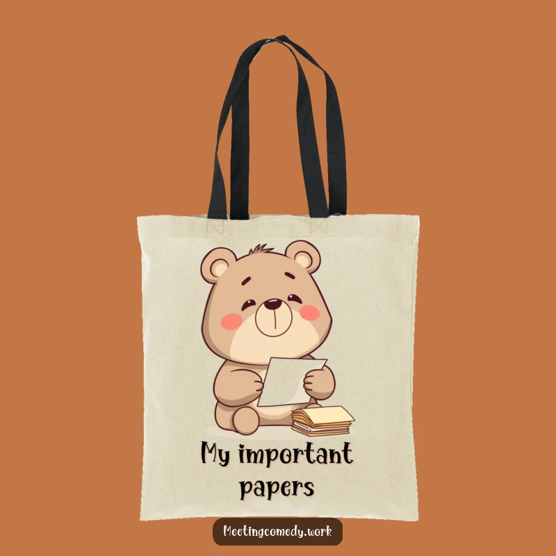 Funny Bear Paper Sorting Tote Bag - Carry Order & Hilarious Style
